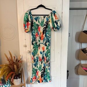 Never Fully Dressed JoJo Cream Print Maxi Dress